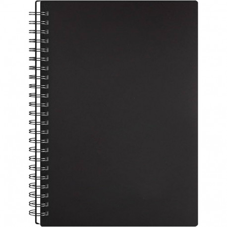 Notepad in spiral binding A5 SMLT square 60 sheets black