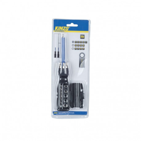 SCREWDRIVER +BITSET 20PCS OT KINZO NO DB