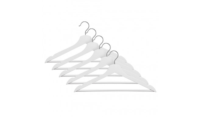 WOODEN HANGER LSN001-W valge 5 tk