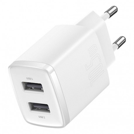 CHARGER BASEUS USB-AX2 10.5W valge