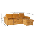 Corner sofa bed INGA yellow
