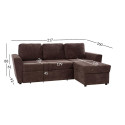 Corner sofa bed INGA brown