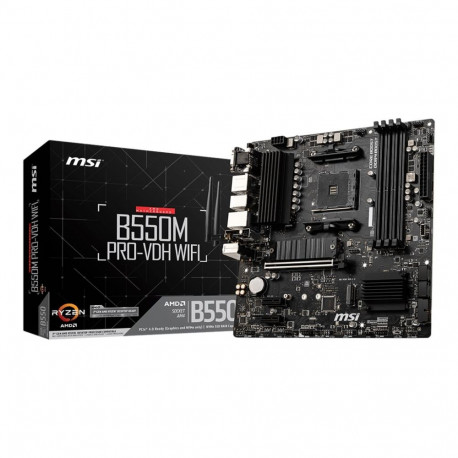 MSI | B550M PRO-VDH WIFI | Processor family AMD | Processor socket AM4 | DDR4 | Memory slots 4 | Chi