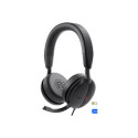 Dell Pro juhtmega on-ear peakomplekt WH5024 integreeritud mikrofon USB Type-A ANC must