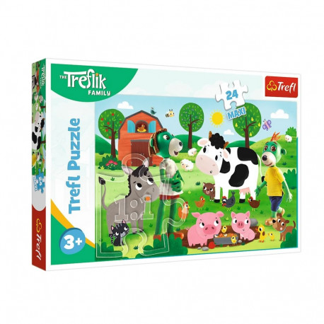 Puzzle 24 maxi Rodzina Treflików Trefliki maal Trefl 14361