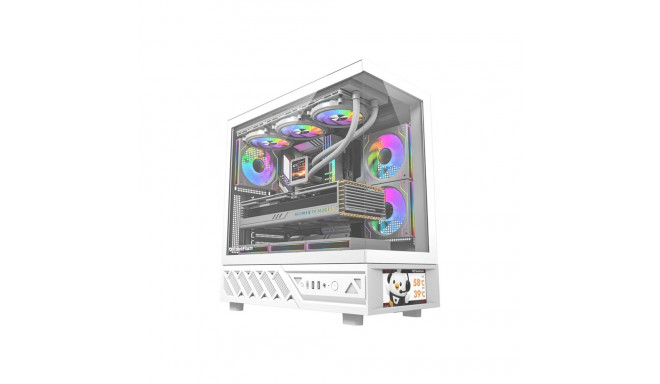 DarkFlash DS950V computer case with display (white) + 6 fans