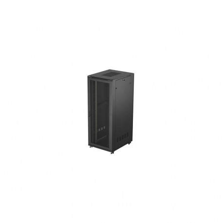 RACK CABINET 19" FREE-STANDING 42U/800X1000 (FLAT PACK) WITH MESH DOOR BLACK LANBERG
