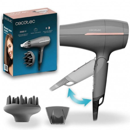 Cecotec Hair Dryer IoniCare Power&Go Heaven 2000W Grey Diffuser 2 Speeds