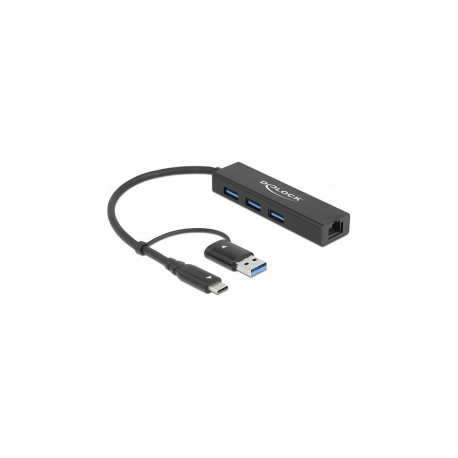 3-pordine USB 3.2 Gen 1 jaotur Gigabit LAN-iga USB Type-C™- või USB Type-A-ühendusega
