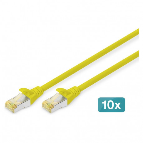 "DIGITUS CAT 6A S/FTP Patchkabel, 10 Stück, 1m, gelb"