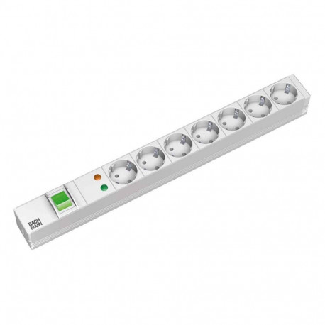 "BACHMANN 48,26cm 19Zoll Steckdosenleiste 7-fach mit US mit Schalter"