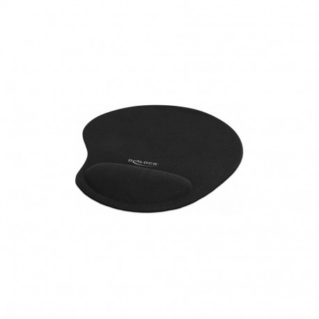 "DELOCK Ergonomisches Mauspad mit Gel Handballenauflage schw."