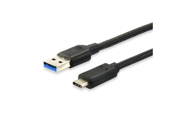 "Equip Kabel USB-A 3.2 -> C St/St 0.50m 3A/20V sw"