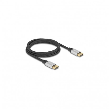 "DELOCK DisplayPort Kabel 16K 60 Hz 2m silber Metall"