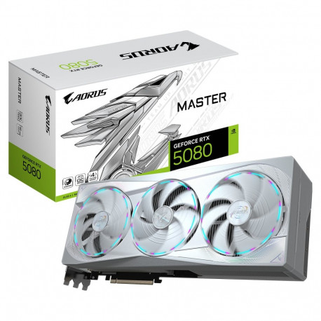 "RTX 5080 16GB Gigabyte Aorus Master Ice GDDR7 3Fan white"