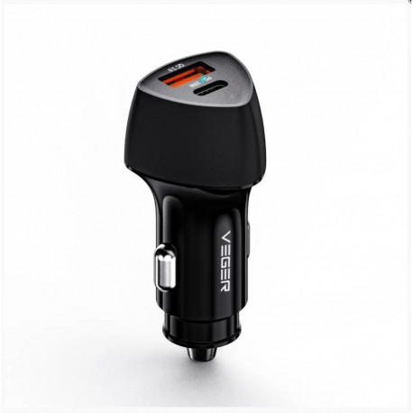Veger CC50 Rigorous PD38W (1A1C) car charger Black