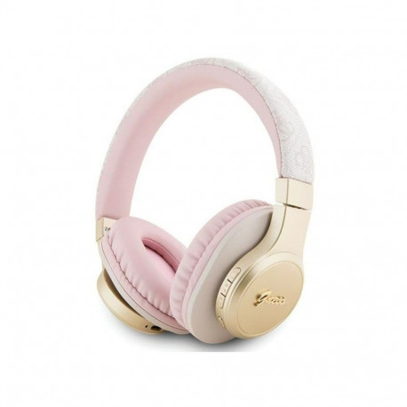 Guess PU Leather 4G Script Logo BT5.3 Stereo Headphone Pink