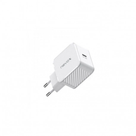 Nevox 45W SINGLE USB-C (PD) QC3.0 charger GaN (white, PD 3.0, QC 3.0)