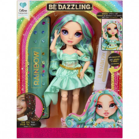 Rainbow High moenukud Celine Be Dazzling, türkiissinised