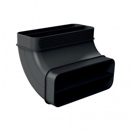 90° Flachkanalbogen Z861SB2 (schwarz, vertikal, männlich)