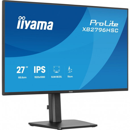 Iiyama ProLite XB2796HSC-B1 (68.6 cm (27 inches), black (matte), FullHD, IPS, HDMI, DP, USB-C, USB h