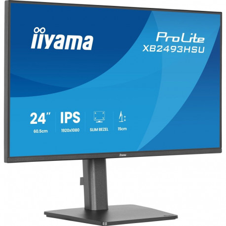 ProLite XB2493HSU-B1 (60.5 cm (23.8 Zoll), schwarz (matt), FullHD, IPS, HDMI, DP, USB-Hub, Adaptive-