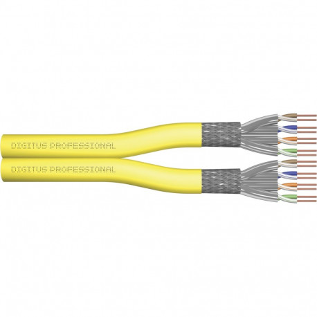 Digitus Professional Cat.7a S/FTP installation cable duplex (yellow, 100 meter roll)