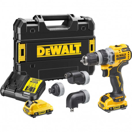 aku-puurkruvikeeraja DCD703L2T 12Volt 2x Li-Ion XR Akku 3Ah 4 vahetatavat otsikut, kollane/must