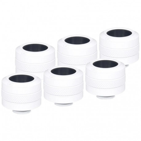 Eiszapfen PRO 16mm HardTube Fitting G1/4 - White (weiß, 6er Set)