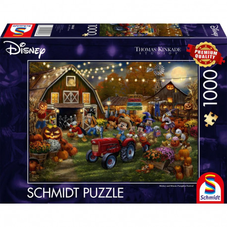Schmidt Spiele Thomas Kinkade Studios: Disney - Mickey & Minnie Pumpkin Festival, puzzle 1000 pieces