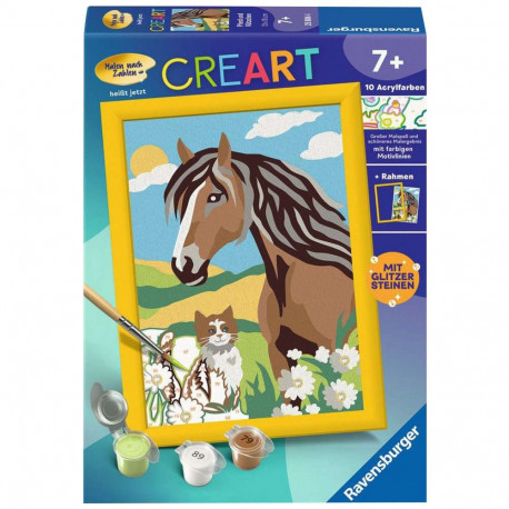 Ravensburger CreArt - horse and kitten, painting