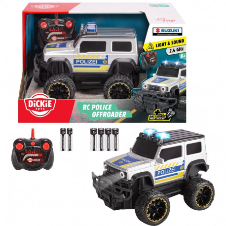 Suzuki puldiga juhitav mudelauto Jimny politseiauto 1:24