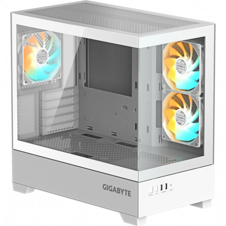 GIGABYTE C201 Panoramic Ice, Tower Case White, Tempered Glass x 2