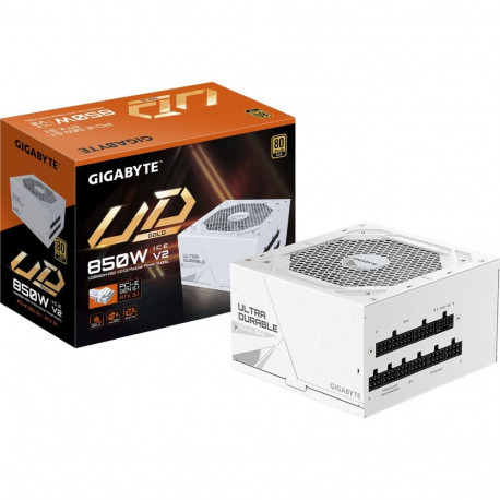 GIGABYTE GP-UD850GM PG5 ICE, PC power supply white, 1x 12VHPWR, 3x PCIe, cable management, 850 watts