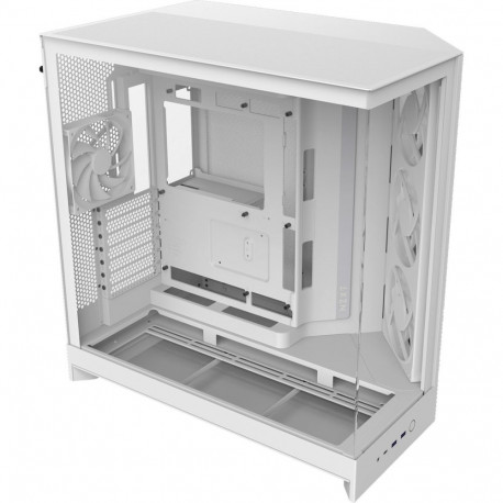 NZXT H9 Flow RGB, Tower Case white (matte), Tempered Glass x 2