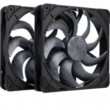 NF-A14x25 G2 PWM Sx2-PP chromax.black (schwarz, PWM-Anschluss, 2 Lüfter, 140 mm)