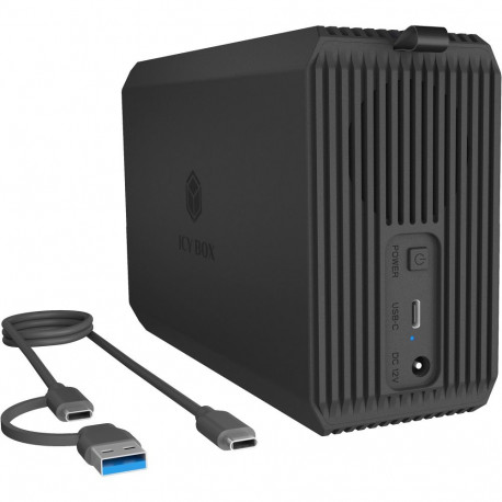 ICY BOX IB-RD3720-CU3, RAID enclosure, black