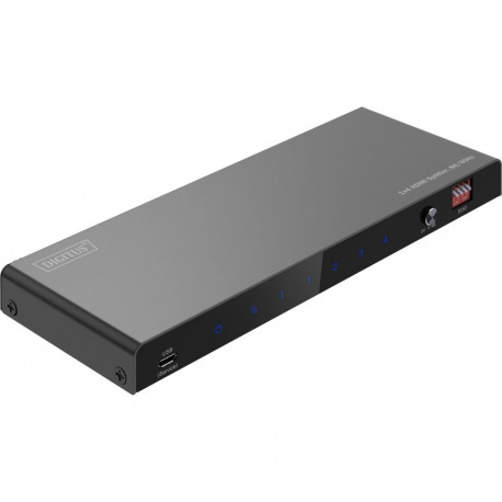 8K HDMI Splitter, 1x4 (schwarz, mit Downscaler)