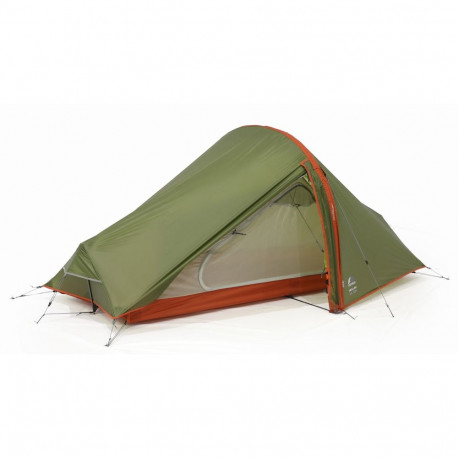 Vango F10 Helium UL Air tunnel tent, green, with vestibule for luggage, 2025 model