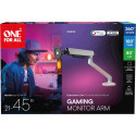 ONE FOR ALL Universal Gaming Single Monitor Arm (DM8120), Monitor Mount White, RGB