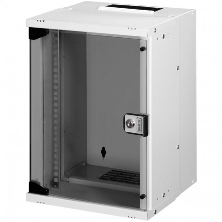 Digitus SOHO PRO wall-mounted enclosure - 254 mm (10") 460x315x300 mm, IT cabinet, light grey, 9 rac