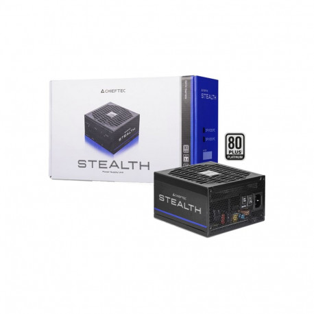Chieftec Stealth 1000W, PC power supply black, 1x 12-pin high power GPU, 3x PCIe, cable management, 