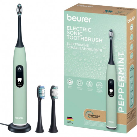 Beurer SC 50 Peppermint Green Planet, Electric Toothbrush light green, incl. 2 brush heads