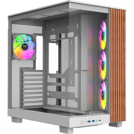 View 380 XL WS ARGB  (weiß/holz, Tempered Glass x 2, Holz-Struktur)