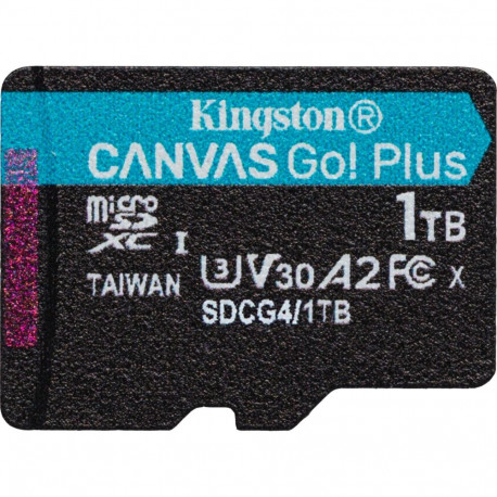 Kingston Canvas Go! Plus 1 TB microSDXC memory card, black, UHS-I U3, Class 10, V30, A2