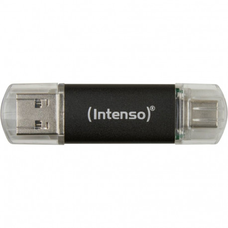 Twist Line mälupulk 256GB USB-A 3.2 Gen 1 USB-C 3.2 Gen 1, antratsiit/läbipaistev