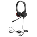 Jabra Evolve 20 SE, Headset black, UC, USB-C and USB-A, Stereo