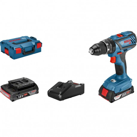 Akku-Schlagbohrschrauber GSB 18V-28 Professional, 18Volt (blau/schwarz, 2x Li-Ion Akku 2,0Ah, in L-C