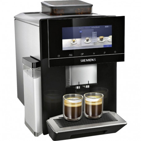 Siemens TQ905DF9 EQ.900, fully automatic coffee machine, black/brushed stainless steel, Home Connect