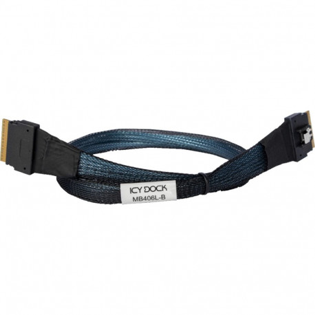 Kabel SlimSAS x8 SFF-8654 > SlimSAS x8 SFF-8654 (schwarz, 50cm)